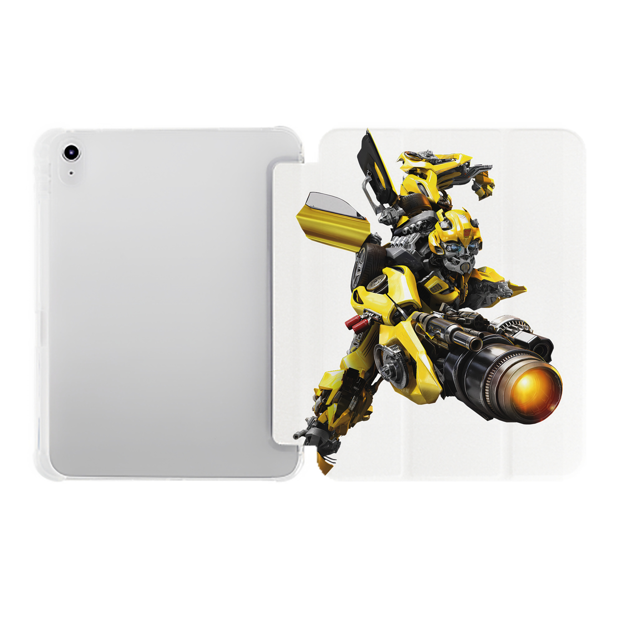 （画像用） Transformers トランスフォーマー IPad ケース ペン収納付き 三つ折りスタンド PUレザー×シリコン 対応機種9.5/10.5/10.9インチ